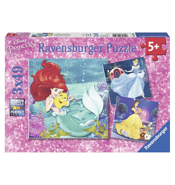 Disney Prinzessinnen Puzzle 3-in-1, 49 Teile