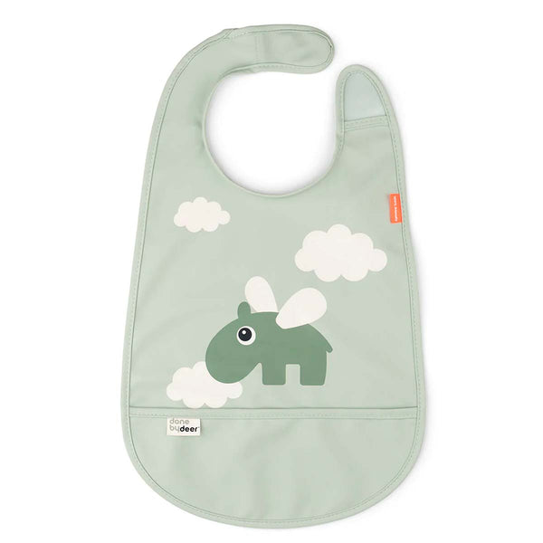 Done by Deer Lätzchen mit Klettverschluss, Happy Clouds grün