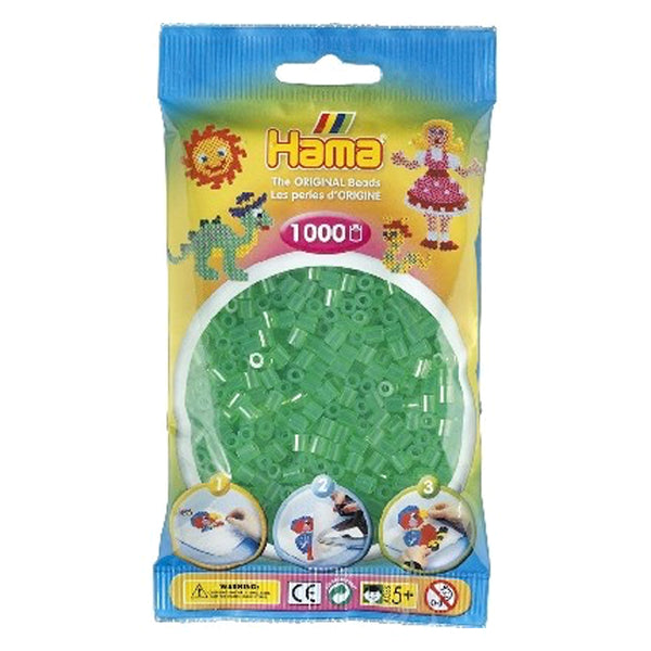 Hama Midi Bügelperlen 1000 stk., transparent grün