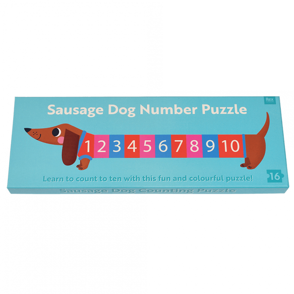 Bodenpuzzle mit Zahlen, Dackel