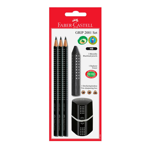 Faber-Castell Grip Schreibset, schwarz