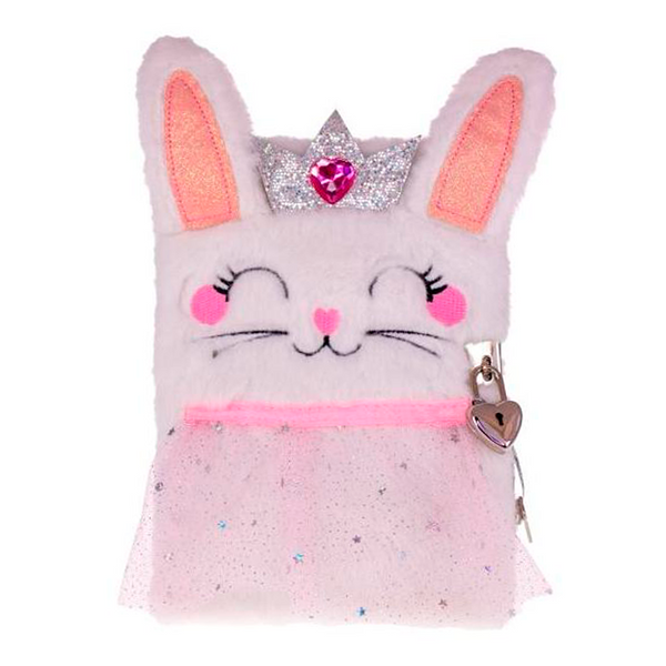 Tinka Tagebuch mit Schloss, Plüschhase m. Rock