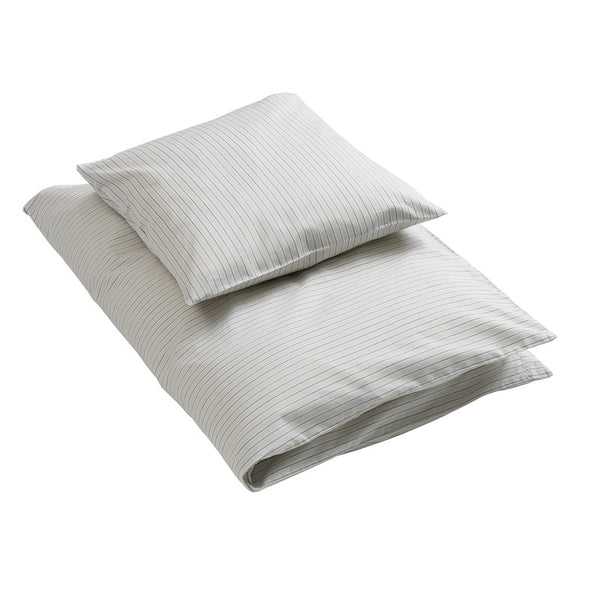 by KlipKlap Baby-Bettwäsche, Alfred Stripe Moon Grey