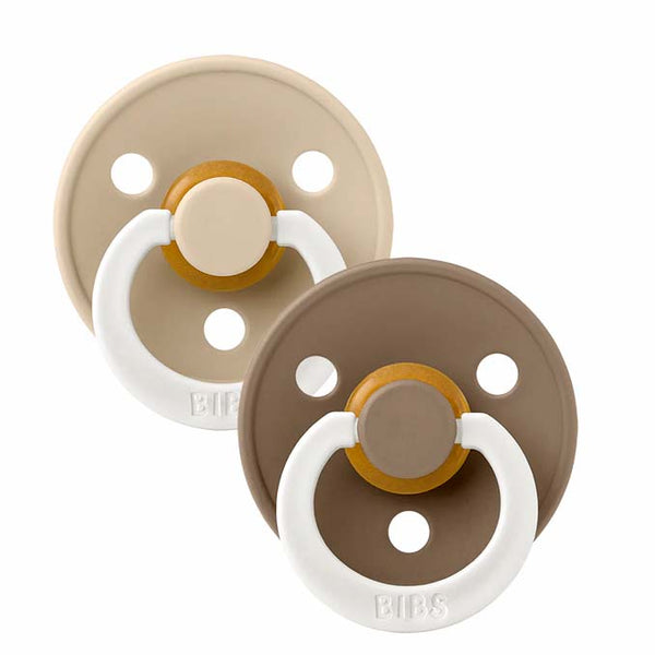 BIBS 2-er Pack Rundsauger, Gr. 1 - Vanilla NIGHT / Dark Oak NIGHT