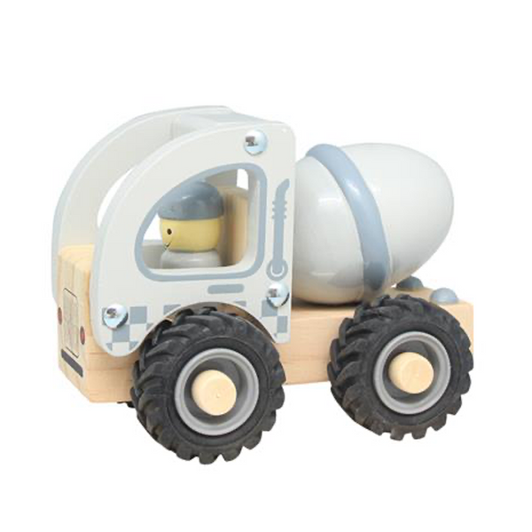 Zementwagen aus Holz mit Gummirädern, Magni