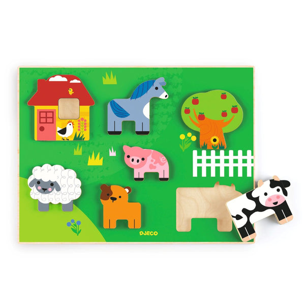 Djeco Holzpuzzle, Bauernhofgeschichte