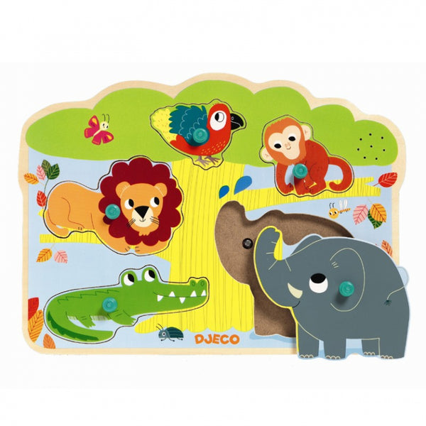 Djeco Puzzle mit Sound, Safari