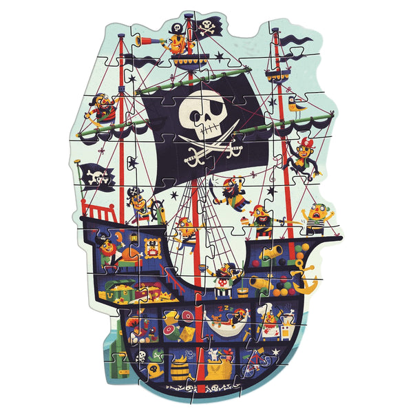 Djeco Riesenpuzzle, Piratenschiff - 36 Teile