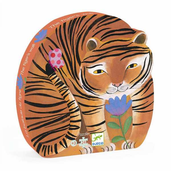 Djeco Silhouette Puzzle, Tiger, 24 Teile