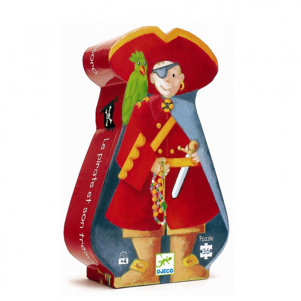 Djeco Silhouetten Puzzle, Pirat, 36 Teile