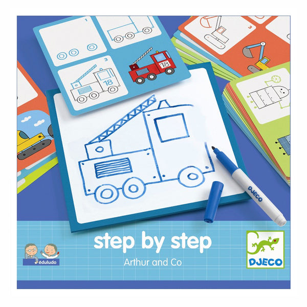 Djeco Djeco Zeichenset – Zeichnen lernen Schritt für Schritt, Arthurs Welt