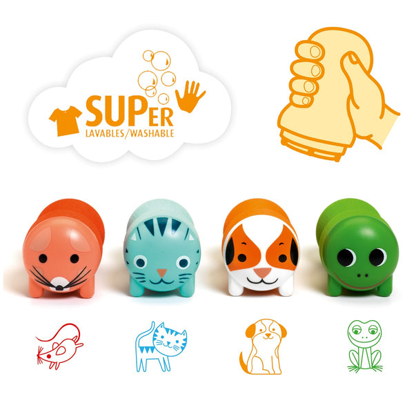 Djeco Stempel für die Kleinen, Gartentiere