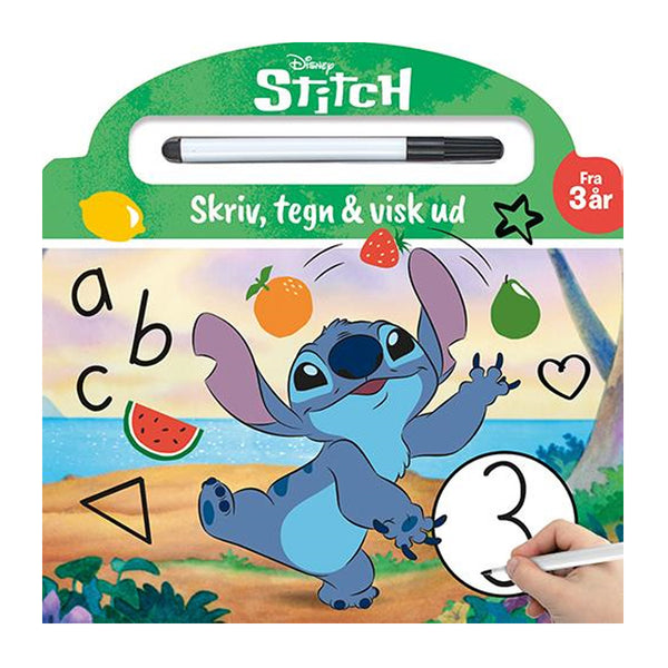 Disney Stitch, Schreiben und radieren
