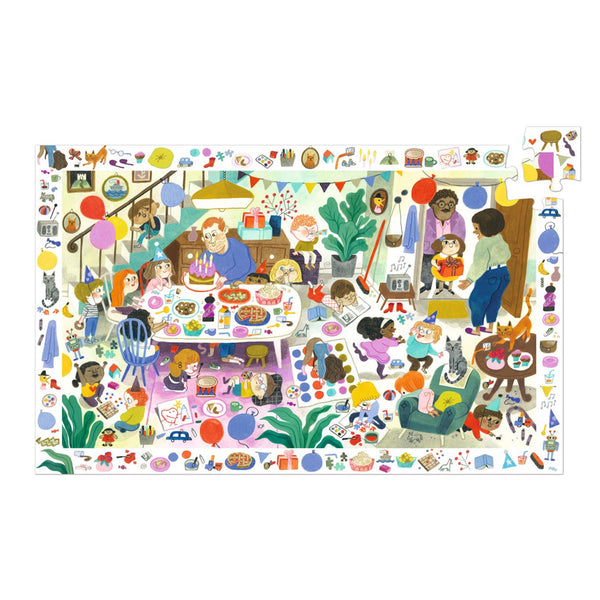 Djeco Beobachtungspuzzle, Geburtstag, 54 Teile