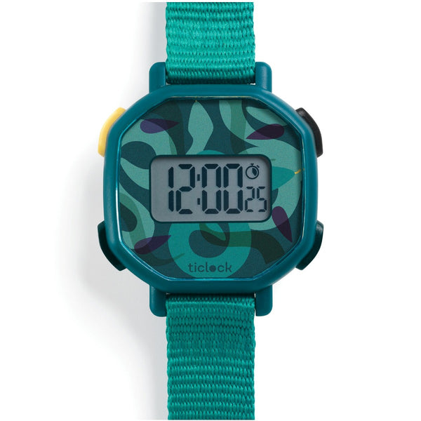 Djeco ticlock Digitaluhr, Schlangen grün