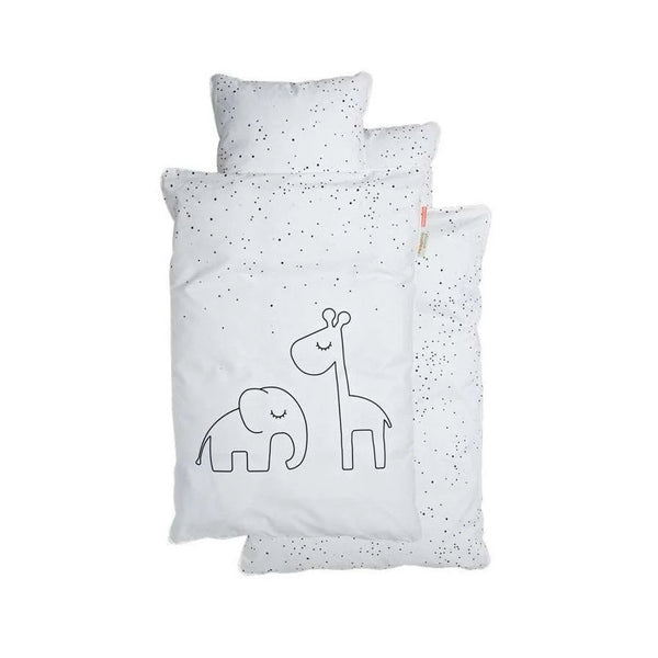 Done by Deer Baby-Bettwäsche, Dreamy dots - weiß