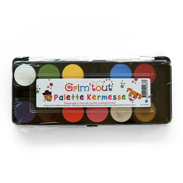 Grim Tout Palette mit Gesichtsmalfarben, 12 Stück