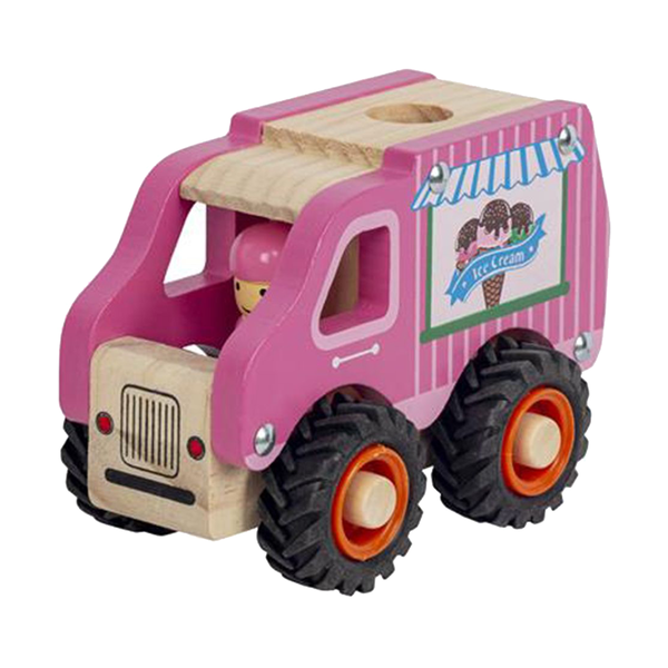 Holz-Eiswagen mit Gummirädern