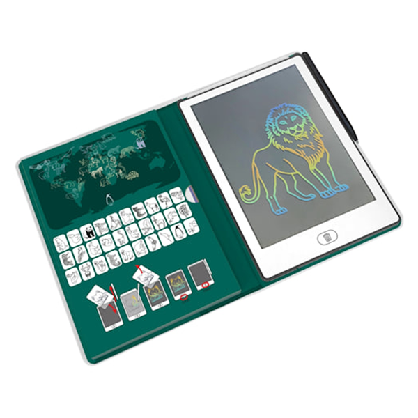 Kidydraw Mini Skizzenbuch mit LCD-Bildschirm, Animal Around the World