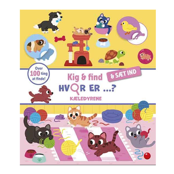 Schau, finde und setze ein: Wo sind die Haustiere