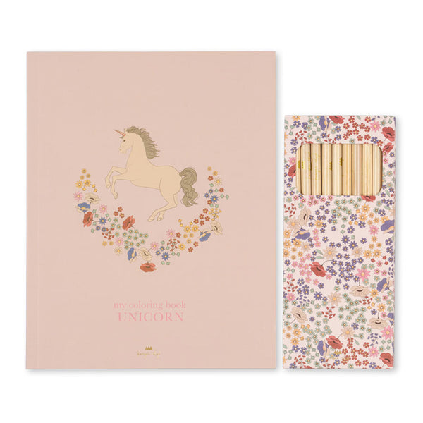 Konges Sløjd Malbücher und Buntstifte, unicorn