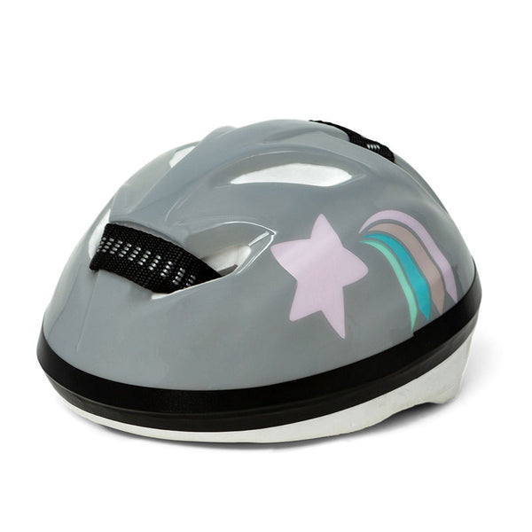 MaMaMeMo Puppen-Fahrradhelm, grau