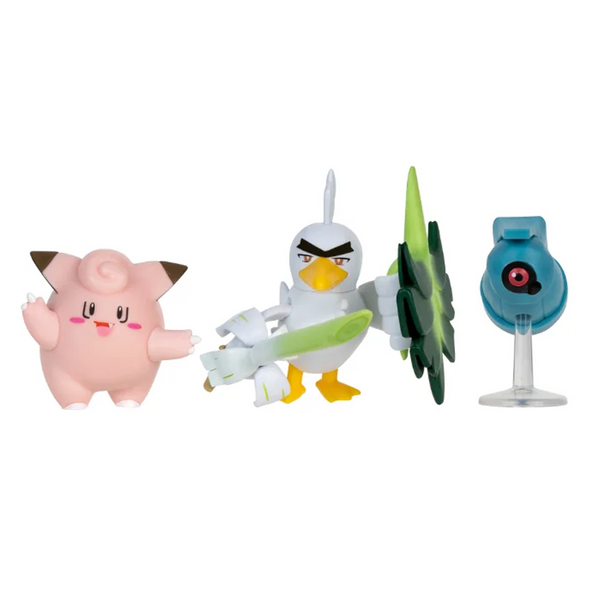 Pokemon Battle-Figuren 3--Pack, Clefairy, Beldum