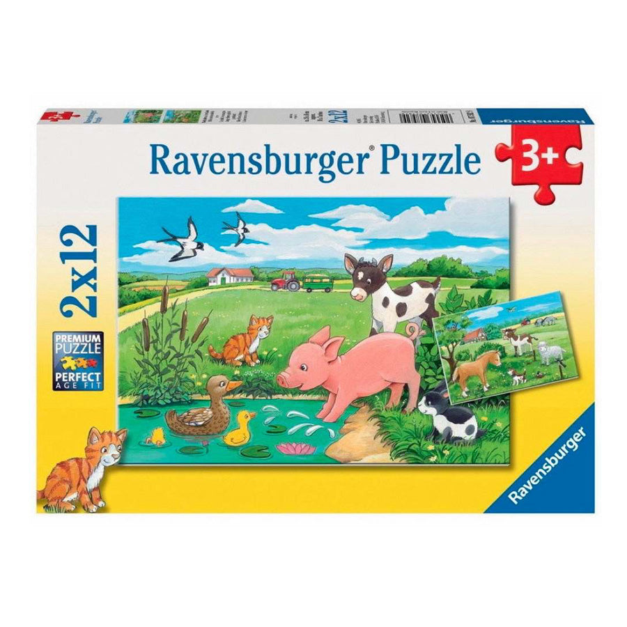 01_Ravensburger Puslespil, Baby Bondegårdsdyr - 2x12 Brikker.jpg
