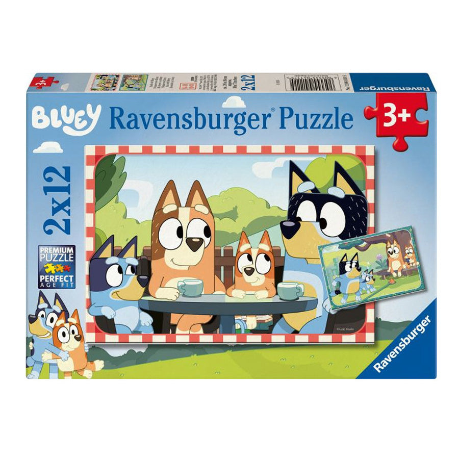 01_Ravensburger Puslespil, Bluey's Familietid - 2x12 Brikker.jpg