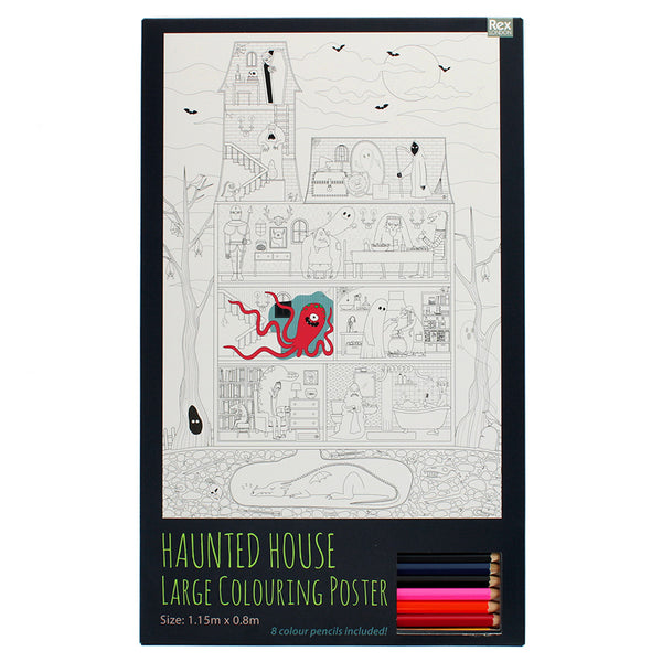 Großes Malposter mit Buntstiften