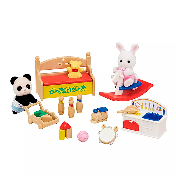 01_Sylvanian Families snekanin og baby panda med legetøj.png