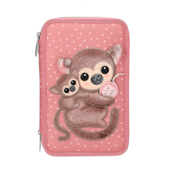 TopModel Dreifach-Federmäppchen mit Affen, Juicy