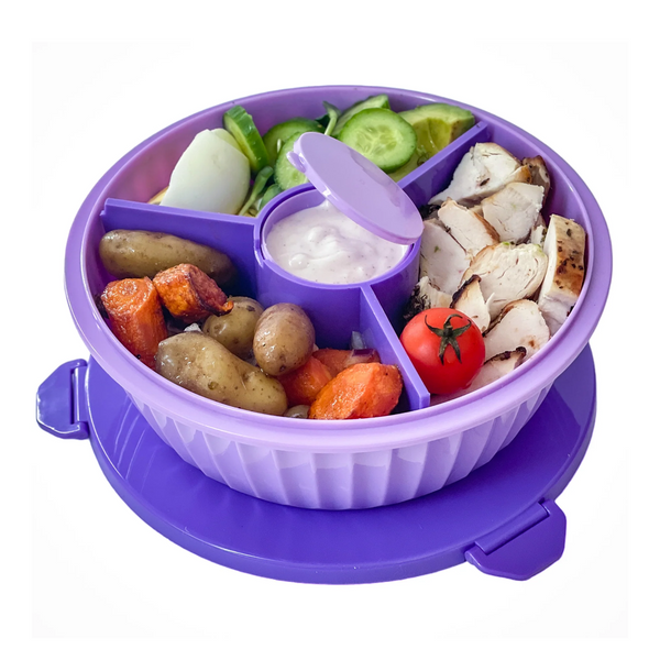Poke Bowl Snackbox mit Trennwänden, maui purple, Yumbox
