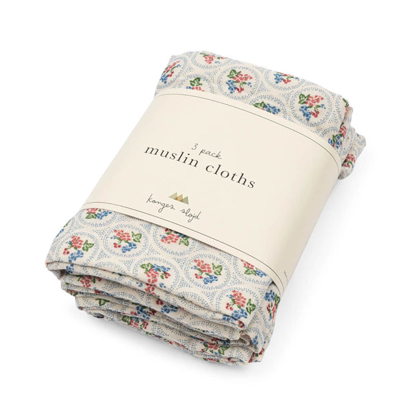 Konges Sløjd 3er-Pack Stoffwindeln, Verona Blues