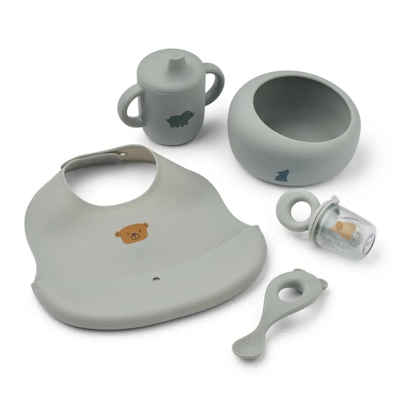 Liewood Mileah Baby-Essgeschirrset, Dove Blue