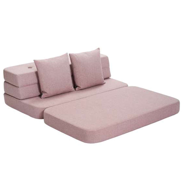 byKlipKlap 3-fold Sofa, 120 cm soft rose