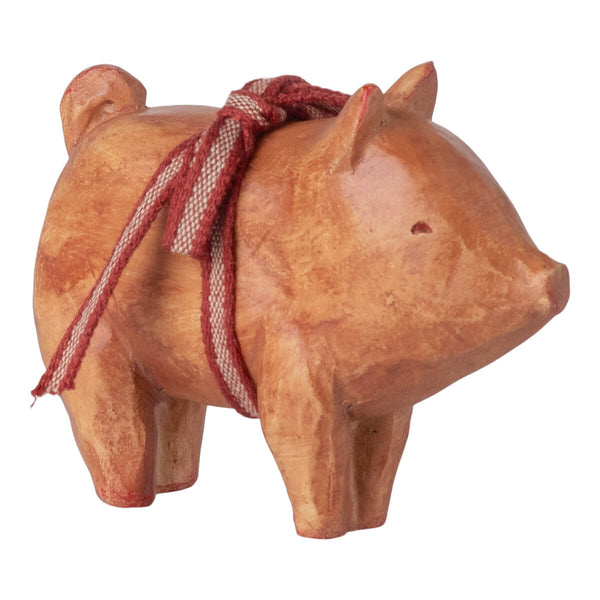 Maileg Holzschwein mit Band - Rose