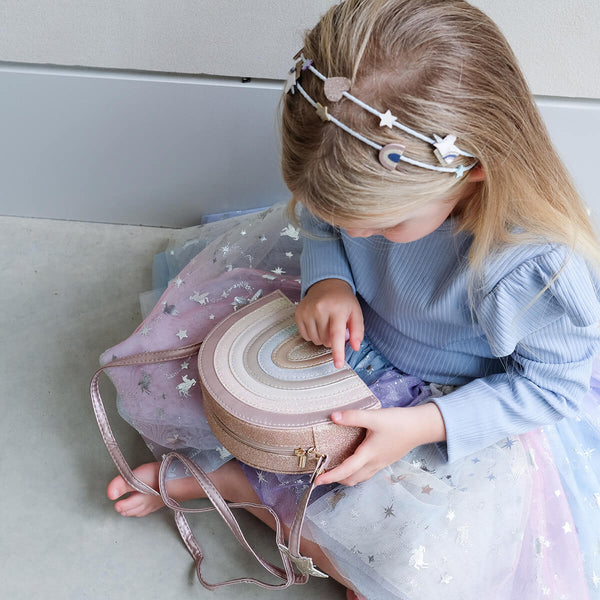 Mimi & Lula Umhängetasche, Pink Rainbow