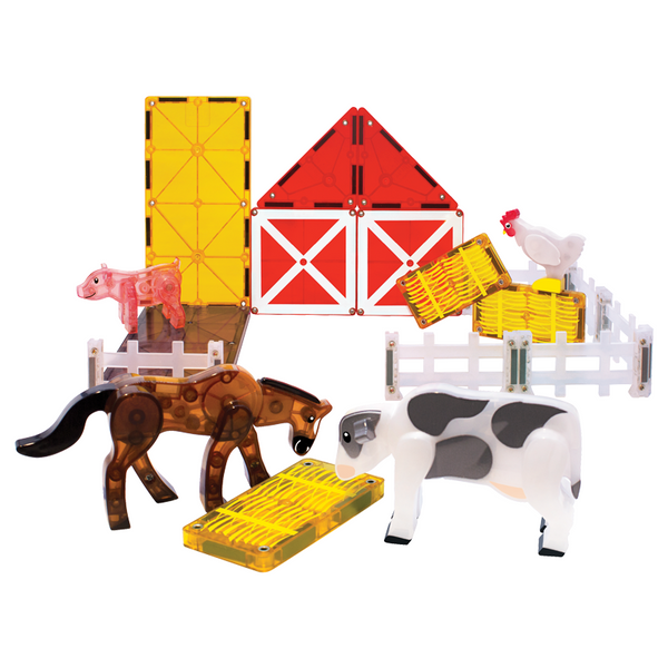 Magna-Tiles Magnet-Bausteine, Bauernhoftiere
