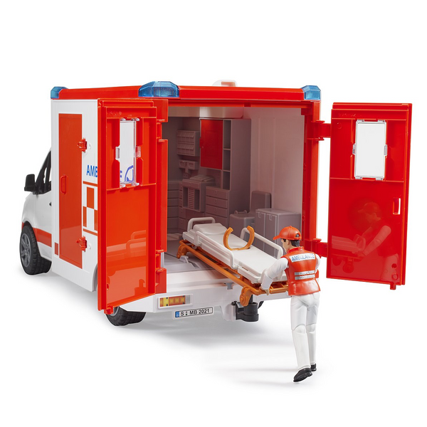 Bruder MB Sprinter Krankenwagen mit Fahrer