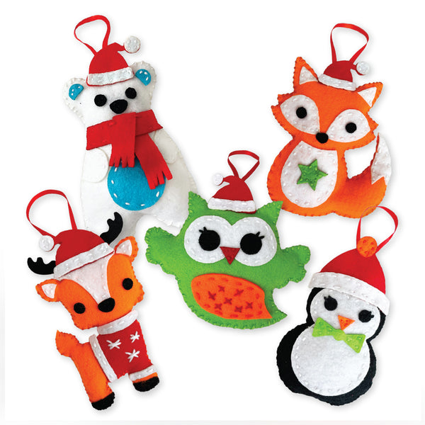 Box Candiy Filztiere-Deko, komplett Santa