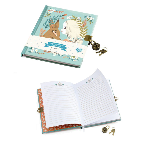Djeco Lovely Paper Tagebuch mit Schloss, Lucille