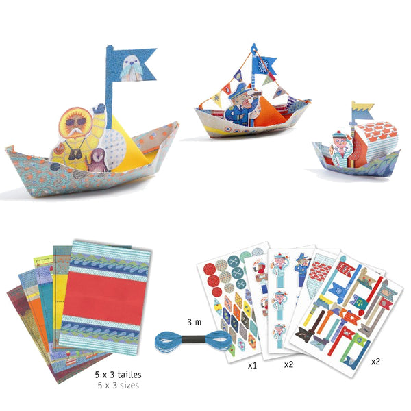 Djeco Kreatives Origami-Set, Papierboote