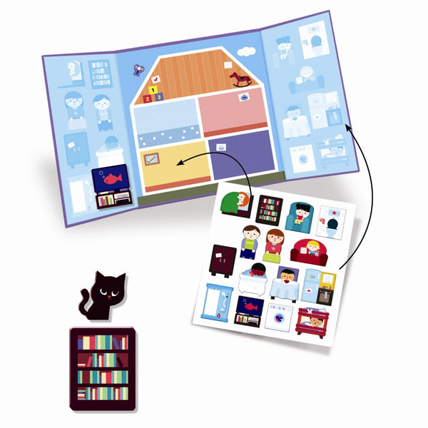 Djeco kreative Spielsachen, Aufkleber - Haus