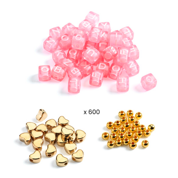 Djeco Buchstabenperlen, gold
