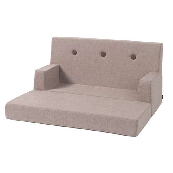 KK Kindersofa soft, zartrosa mit dunkelrosa Knöpfen, byKlipKlap