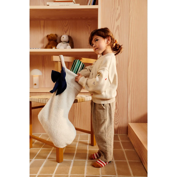 Liewood Eva Fleece-Weihnachtssocke, classic navy/sandy