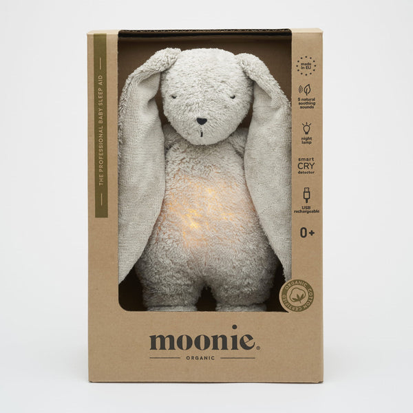 Moonie Organic Kanin mit Lampe, grey natur