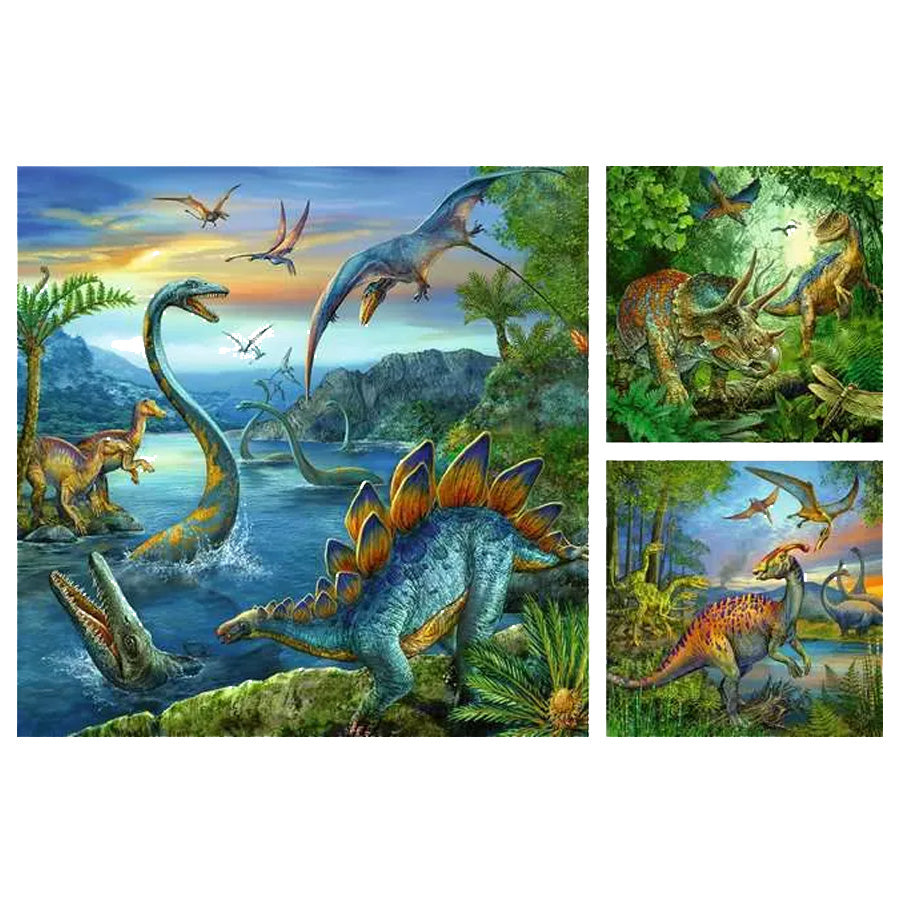 02_Ravensburger Puslespil, Dinosaurer 3x49 Brikker.jpg