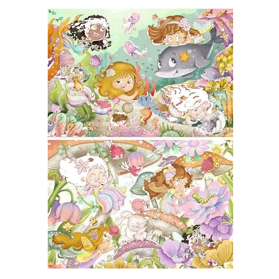 02_Ravensburger Puslespil, Feer & Havfruer - 2x12 Brikker.jpg